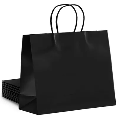 Image de Sacs en papier avec anses - 6 pièces - Grands sacs cadeaux - Sacs en papier kraft - Emballage écologique - 42 x 31 x 13 cm - Sacs cadeaux