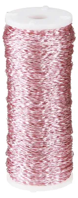Produktbild von Bouilloneffektdraht Rosa Ø0,30mm 100g/140m - Basteldraht, Kreativdraht, Kupferdraht für Dekoration
