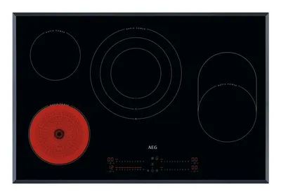 Obrázek produktu pro AEG HK857870FB, Černá, Vestavěné, 80 cm, Indukční varná deska se zónami, Keramický, 4 zóna/zón