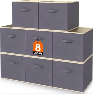 Produktbild von Klappbare graue Aufbewahrungsboxen Mittelgröße 265x265x28cm