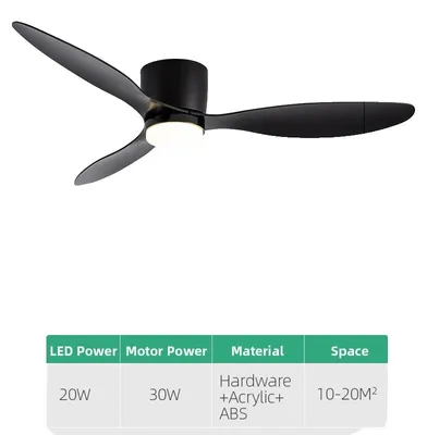 Immagine prodotto di Ventilatore da soffitto, telecomando, sei velocità, 42 pollici, nero
