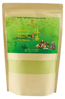 Immagine prodotto di THS Tè Matcha a base di foglie di tè verde macinate - Tian Hu Shan Matcha GreenTea sacchetto da 500g