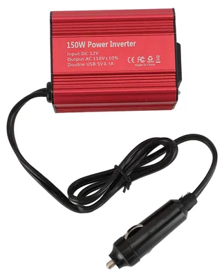 Produktbild von 150 W Wechselrichter DC 12 V auf 110 V AC Schnellladeauto mit 2,1 A 1 A Dual-USB-Adapter für Handy, Laptop, Kamera, Camping