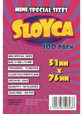 Zdjęcie produktu dla Koszulki Mini Special 51x76mm (100szt) SLOYCA