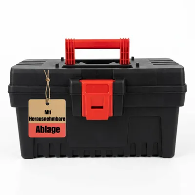 Produktbild von BigDean Werkzeugkoffer Leer 32cm Lang mit Herausnehmbarer Ablage