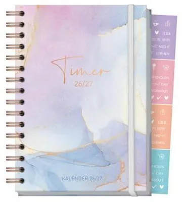 Produktbild von Häfft Timer Fancy 26/27 Bleu & Rosé DIN A5