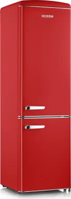 Produktbild von SEVERIN RKG 8917 Retro-Kühlschrank Rot Kapazität 244L Doppeltür