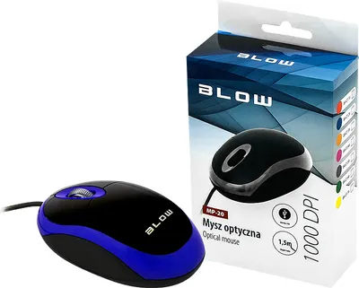 Produktbild von Myš optická drôtová BLOW MP-20 modrá