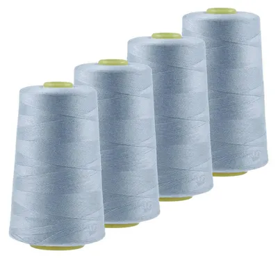 Produktbild von 4 x 4572m Qualitäts Overlock-Garn Overlock-Nähgarn  Farbe 701 - 740, Farbe:A732 eisgrau