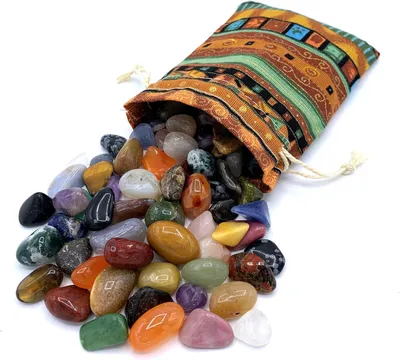 Produktbild von Edelsteine Set, Bunte Mischung aus Natursteinen, 500 g, für Kinderaktivitäten, Dekoration