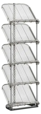 Obrázek produktu pro Botník se šikmými policemi | Šedá barva | 28,4 x 24,5 x 102,5 cm