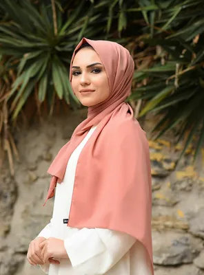 Produktbild von Krepp Schal Kopftuch Stola Dunkelrosa 70x180cm ,Tesettür Sal,Hijab,Halstuch Turban