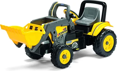 Produktbild von PEG Perego Tret-Traktor Maxi Excavator Farbe: gelb-schwarz-grau