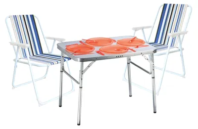 Produktbild von 3-teiliges praktisches Campingmöbel Set Alu L75xB55xH60cm