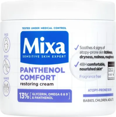 Image de Mixa Panthenol Comfort : soin corporel régénérant, également adapté aux peaux à tendance atopique, 400 ml