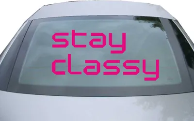 Produktbild von Indigos UG - Aufkleber Heckscheibe & Motorklappe DE6400 - pink - 600x285 mm - stay classy - Auto Scheiben Fenster Heckklappe Tuning Racing JDM - Die cut