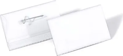 Obrázek produktu pro DURABLE Jmenovka se špendlíkem 40x75 mm, transparentní, 800819, 100 ks