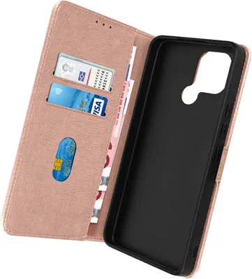 Produktbild von Avizar, Kunstleder-Klappetui mit Standfunktion für Xiaomi Redmi A1 / A2, Champagnerrosa