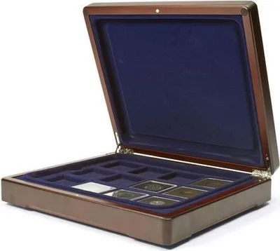 Produktbild von Mazzola Münzkassetten für bis zu 12 bzw. 24 Quadrum Münzkapseln, blau