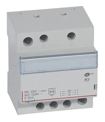Produktbild von Legrand 413093 Trafo 24/12v 1/1,5a
