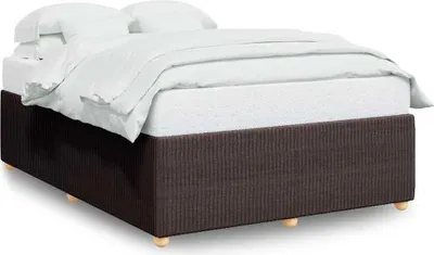 Produktbild von vidaXL Bettgestell ohne Matratze Dunkelbraun 140x200 cm Stoff