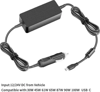 Produktbild von CoreParts MBXUSBC-DC0004, Laptop, Drinnen, 12-24 V, 100 W, 20 V, DC1-to-DC2