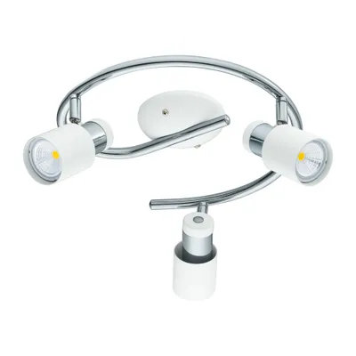 Produktbild von Eglo LED Deckenleuchte Davida-SD Chrom/Weiß 3 x 5W GU10 1200lm warmweiß 3000K schwenkbar