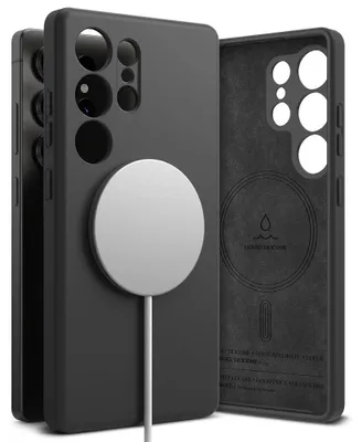 Obrázok produktu pre Ringke Silicone Magnetic MagSafe kryt pre Samsung Galaxy S25 Ultra – Čierny