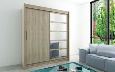 Produktbild von MINIO Kleiderschränk 200 cm ROMA 1 Sonoma Eiche