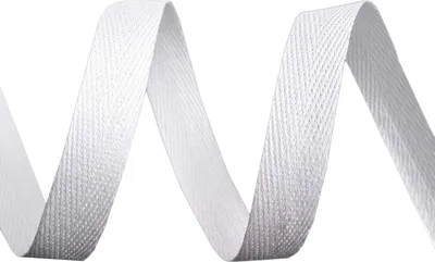 1m Köperband 10mm breit weiß