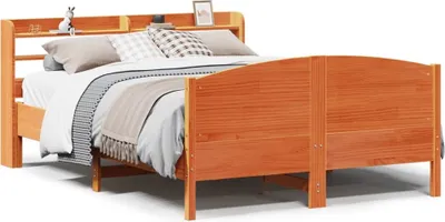 Produktbild von Massivholzbett ohne Matratze Wachsbraun 120x200 cm Kiefernholz