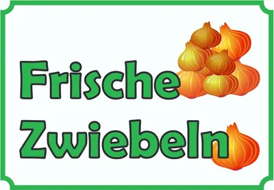 Produktbild von Verkaufsschild Schild Zwiebeln A5 (148x210mm)