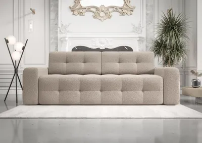 Produktbild von O-SOFA Komfortables 3-Sitzer Schlafsofa 252 CM + Bettkasten Bonellfedern & Wellfedern + HR-Schaumstoffeinlage + Quelle 03 Beige - BELLA - LAGERANGEBOT