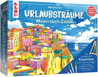 Zdjęcie produktu dla frechverlag Kreativbox Malowanie po numerach Wakacyjne marzenia