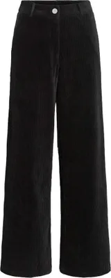 Produktbild von Vila Kita Wide Leg Fit Corduroy Hosen Schwarz L Damen Schwarz L