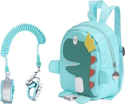 Produktbild von Famanu Kinderrucksack Dinosaurier mit Anti-Verlust Riemen und Sicherheitsgurt - Für Jungen und Mädchen von 2-5 Jahren