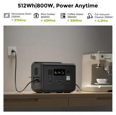Zdjęcie produktu dla Centrala zasilająca – Przenośna elektrownia – Mobilny akumulator – Zasilanie awaryjne – Pojemność 512 Wh
