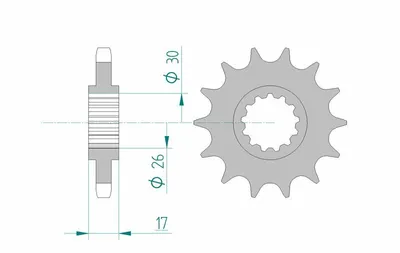 Immagine prodotto di Ingranaggio Anteriore Per Moto, In Acciaio
