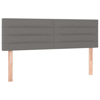 Produktbild von vidaXL Kopfteile Dunkelgrau 144x5x78/88 cm Stoff