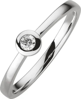 Produktbild von Orolino Ring 585/- Gold weiß 054 (17,2) Brillant weiß 067370073-1