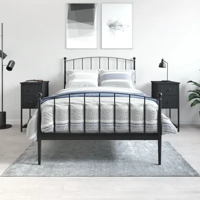 Obrázok produktu pre vidaXL Nočné stolíky 2 ks čierne 32x42x70 cm Drevo Materiál
