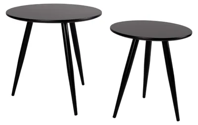Productafbeelding van Bijzettafel Set - Hout - 50 x 50 x 50 cm - Zwart