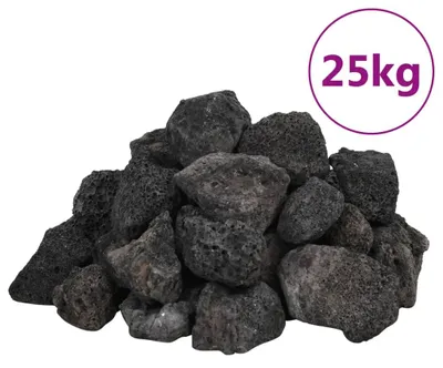 Obrázok produktu pre vidaXL Lávové granule 25 kg čierne 3-5 cm