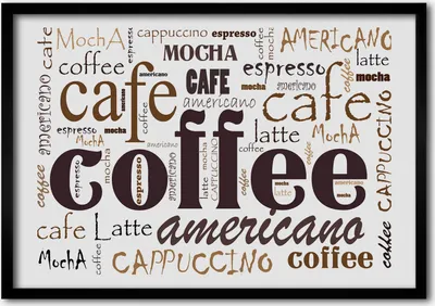 Produktbild von Bild - Bilder - Bilderrahmen - 70 cm x 50 cm - MDF-Rahmen, Wandkunst Kaffee