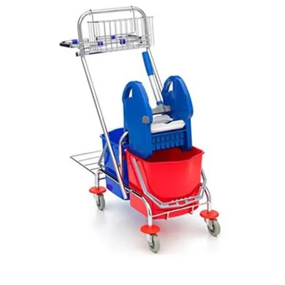 Produktbild von Wisch-Star Serie 209 Doppelfahrwagen mit Müllsackhalterung ohne Körbchen