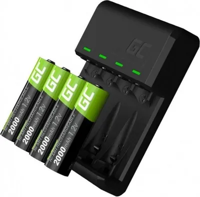 Zdjęcie produktu dla Green Cell GC VitalCharger + 4 akumulatory AA 2000mAh Ni-MH