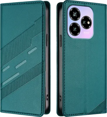 Obrázek produktu pro Pouzdro pro ZTE Blade V70 Design,Polyuretankožené peněženkové pouzdro s přihrádkou na karty a funkcí stojánku Grün