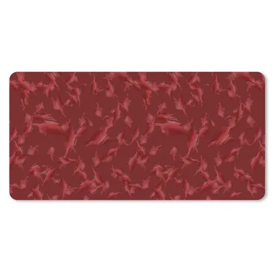 Produktbild von MuchoWow® Schreibtischunterlage Muster - Rot - Camouflage 80x40 cm - XXL Mauspad - Gaming Mauspad