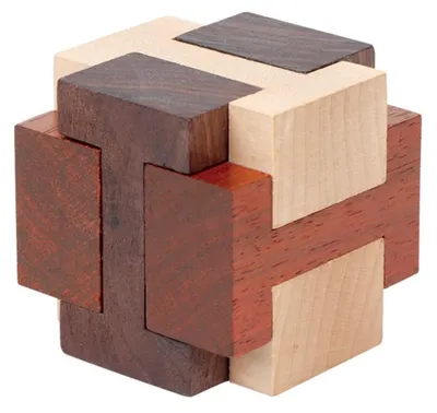 Zdjęcie produktu dla Łamigłówka drewniana Sixi Cube G3 6 elementów 80 mm