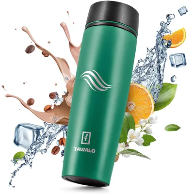 Image de Gourde isotherme - 460 ml - Vert émeraude
